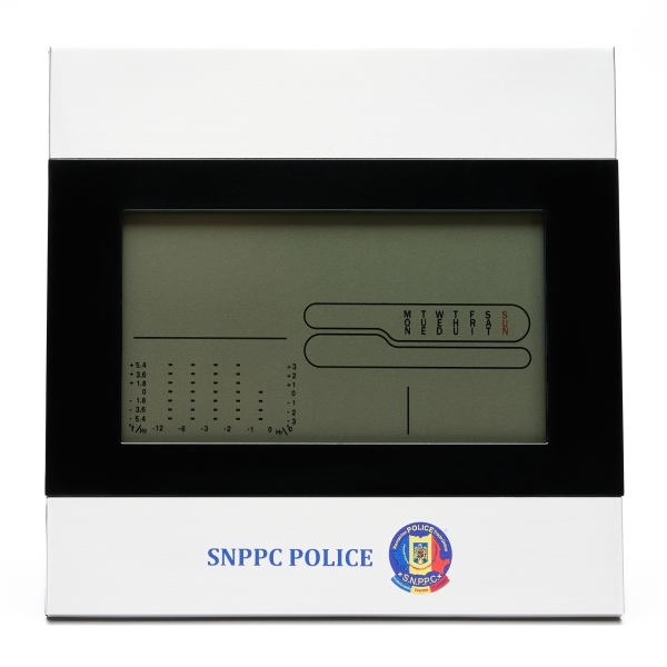 Statie meteo de birou cu ecran LCD din aluminiu si ABS