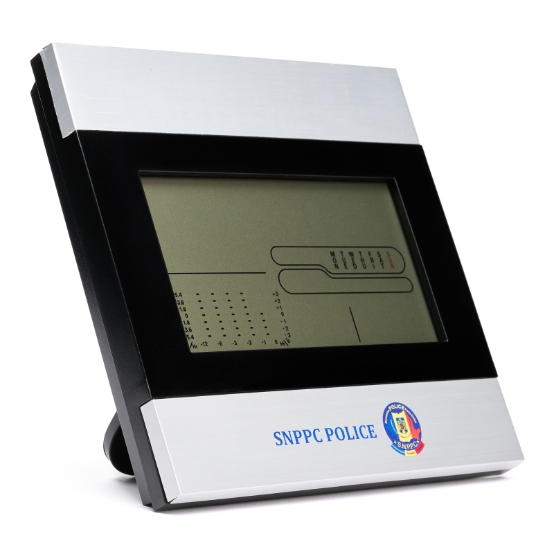 Statie meteo de birou cu ecran LCD din aluminiu si ABS