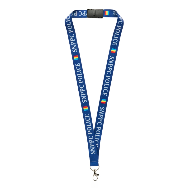Lanyard din satin cu carabină metalică 