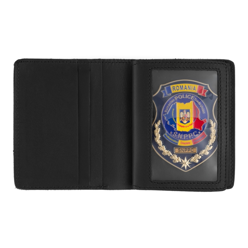 Portofel negru DGR 8 cu insigna SNPPC pentru CEI